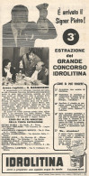 IDROLITINA - Renato Contarini Di Spoleto - Pubblicit� Del 1958 - Advert - Publicidad