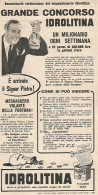 IDROLITINA - Grande Concorso - Pubblicit� Del 1958 - Vintage Advertising - Publicidad