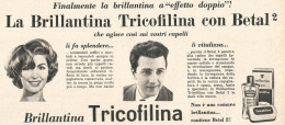 Brillantina TRICOFILINA - Pubblicit� Del 1958 - Vintage Advertising - Publicités