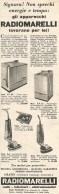 Apparecchi RADIOMARELLI - Pubblicit� Del 1958 - Vintage Advertising - Publicités
