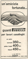 Guanti PIRELLI Per Lavori Casalinghi - Pubblicit� Del 1958 - Vintage Ad - Publicités