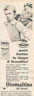 OVOMALTINA D� Forza - Pubblicit� Del 1958 - Vintage Advertising - Advertising