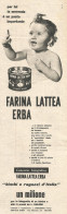 Farina Lattea ERBA - Pubblicit� Del 1958 - Vintage Advertising - Advertising