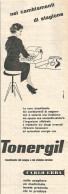 TONERGIL - Carlo Erba - Pubblicit� Del 1958 - Vintage Advertising - Publicités