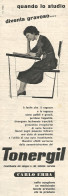 TONERGIL - Carlo Erba - Pubblicit� Del 1958 - Vintage Advertising - Publicités