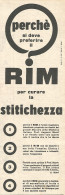 RIM Per Curare La Stitichezza - Pubblicit� Del 1958 - Vintage Advertising - Publicités