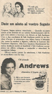 Chi Prende ANDREWS Dimentica Il Fegato  - Pubblicit� Del 1958 - Vintage Ad - Publicités