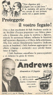 Chi Prende ANDREWS Dimentica Il Fegato  - Pubblicit� Del 1958 - Vintage Ad - Advertising