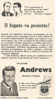 Chi Prende ANDREWS Dimentica Il Fegato  - Pubblicit� Del 1958 - Vintage Ad - Publicités