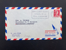 LETTRE C JALFRE Par Avion Pour ALGERIE TP M DE MULLER 15F OBL.MEC.12-4 1957 GRAULHET TARN (81) - 1921-1960: Modern Period