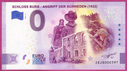 0-Euro XEJG / ZEJG 2020-13 Fehldruck SCHLOSS BURG - ANGRIFF DER SCHWEDENX - Private Proofs / Unofficial