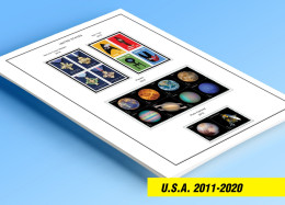 COLOR PRINTED USA 2011-2020 STAMP ALBUM PAGES (101 Illustrated Pages) >> FEUILLES ALBUM - Afgedrukte Pagina's