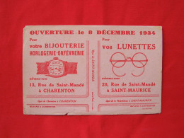 LDB - Buvard - BIJOUTERIE HORLOGERIE-ORFEVRERIE à CHARENTON - LUNETTES à SAINT-MAURICE - Val-de-Marne - Otros & Sin Clasificación