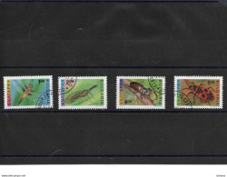 BULGARIE 1993 Insectes, Libellule, éphémère, Lucane, Pyrocorise Yvert 3545-3548 Oblitéré - Usati
