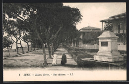 CPA Suez, Helene Street, Monument  - Autres & Non Classés