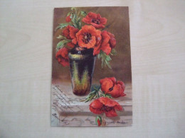 Carte Postale Ancienne En Relief 1906 FLEURS Coquelicots - Fleurs