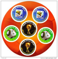 South Africa RSA 2010 FIFA World Cup Football Game Soccer Sports Round Shap Stamps MS MNH SG 1786 - Unused Stamps