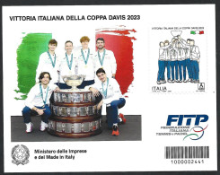 ITALIA - 2024  Vittoria In Coppa Davis, Foglietto - 2021-...: Nieuw/plakker