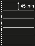 Prinz System, Einseitig, Universallochung, Schwarz, 5 Streifen - 10 Blätter Neu ( - Blanco Pagina's