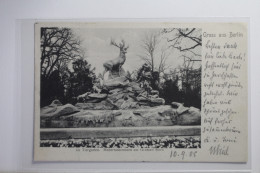 AK Berlin Tiergarten - Hubertusbrunnen Am Großen Stern 1905 Gebraucht #PI791 - Sonstige & Ohne Zuordnung