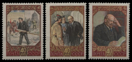 Russia / Sowjetunion 1957 - Mi-Nr. 1937-1939 A ** - MNH - Wladimir Lenin - Unused Stamps