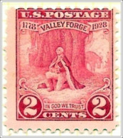 # 645 - 1928 2c Valley Forge Issue: Washington At Prayer Mounted Mint & Used Examples - Gebraucht