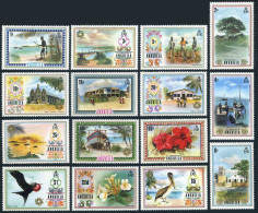 Anguilla 145-159,hinged.Mi 145-159. Fishing,Plants,St Marys,Church,Flowers,Birds - Anguilla (1968-...)