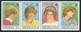 Anguilla 969 Ad Strip,MNH.Michel 996-999 Vs. Diana,Princess Of Wales,1998. - Anguilla (1968-...)