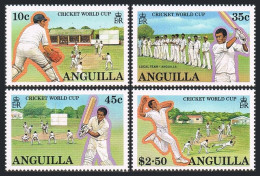 Anguilla 740-743,744,MNH.Michel 763-766,Bl.77. Cricket World Cup,1987. - Anguilla (1968-...)