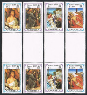 Anguilla 777-780 Gutter,MNH.Michel 800-803. Easter 1989.Bosch,David,Raphael. - Anguilla (1968-...)