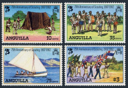 Anguilla 502-505,MNH.Michel 496-499. Scouting Year 1982.Tent,Band,Sailing,Flag. - Anguilla (1968-...)