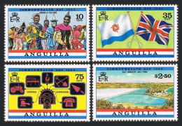 Anguilla 521-524,525,MNH. Commonwealth Day 1983.Carnival,Flags,Cooperation,Map. - Anguilla (1968-...)