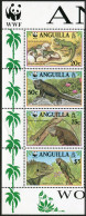 Anguilla 968a-968d Strip, MNH. Michel 988-991. WWF-1997. Iguana. - Anguilla (1968-...)