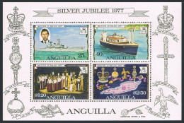 Anguilla 274a Sheet, MNH. Michel Bl.15. Reign Of QE II, Prince Charles,Ship,Map. - Anguilla (1968-...)
