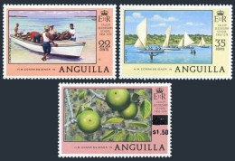 Anguilla 319-321, MNH. Mi 317,318,322. Valley Secondary School. Boat, Fruit.1978 - Anguilla (1968-...)