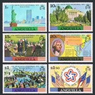 Anguilla 217-222,222a,MNH.USA-200.Statue Of Liberty,Capitol,Battle Map,Tea Party - Anguilla (1968-...)