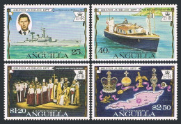 Anguilla 271-274,274a,MNH.Michel 269-272,Bl.15. Reign Of QE II,25.HMS Minerva, - Anguilla (1968-...)
