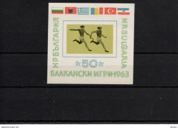 BULGARIE 1963 Jeux Balkaniques Yvert BF 11, Michel Block 11 NEUF** MNH Cote 10 Euros - Blocks & Kleinbögen