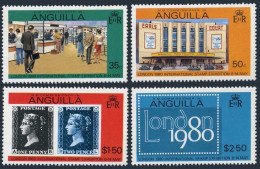 Anguilla 371-374,374a Sheet,MNH.Michel 369-372,Bl.29. PhilEXPO LONDON-1980. - Anguilla (1968-...)