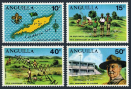 Anguilla 95-98, MNH. Michel 95-98. Boy Scouts, 1970. Map, Badge,Baden-Powell. - Anguilla (1968-...)