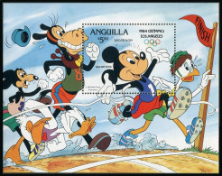 Anguilla 568a,MNH.Michel 576 Bl.53-II. Olympics Los Angeles-1984,Walt Disney. - Anguilla (1968-...)