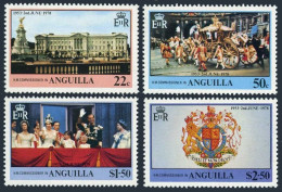 Anguilla 315-318,318a Sheet, MNH. Mi 313-316,Bl.21. QE II Coronation, 1978. Arms - Anguilla (1968-...)