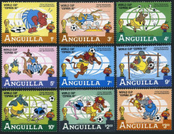 Anguilla 492-500,501,MNH.Michel 501-509,Bl.45.World Soccer Cup Spain-1982.Disney - Anguilla (1968-...)