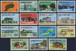 Anguilla 53-67, MNH. Mi 53-67. INDEPENDENCE 1969. Tree,Lighthouse,Police,Church, - Anguilla (1968-...)