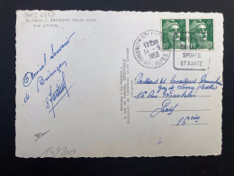 CP BRIANCON TP M DE GANDON 6F Paire OBL. DAGUIN 14-9 1953 BRIANCON STE CATHERINE Htes ALPES (04) SPORTS ET SANTE - Mechanical Postmarks (Other)