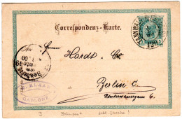 Österreich 1900, Bahnpost-K2 TANNWALD-REICHENBERG 129 Auf 5 H. Ganzsache  - Storia Postale