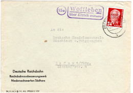 DDR 1953, Landpost Stpl. 15a WOFFLEBEN über Ellrich Auf Reichsbahn Umschlag - Lettres & Documents
