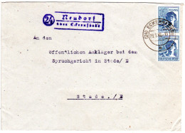 1946, Landpost Stpl. 24 NEUDORF über Eckernförde Auf  Brief M. 2x12 Pf - Andere & Zonder Classificatie