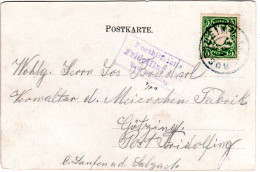 Bayern 1902, Posthilfstelle FRIDOLFING BHF. Taxe Fridolfing Auf AK M. 5 Pf. - Covers & Documents