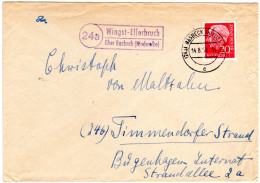 BRD 1958, Landpost Stpl. 24a WINGST-ELLERBRUCH über Basbeck Auf Brief M. 20 Pf. - Sammlungen